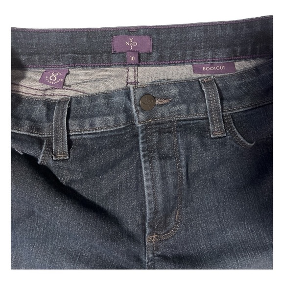 NYDJ Lift Tuck Technology Dark Wash Bootcut Jeans Made in America Size 10 EF2 - Picture 3 of 6